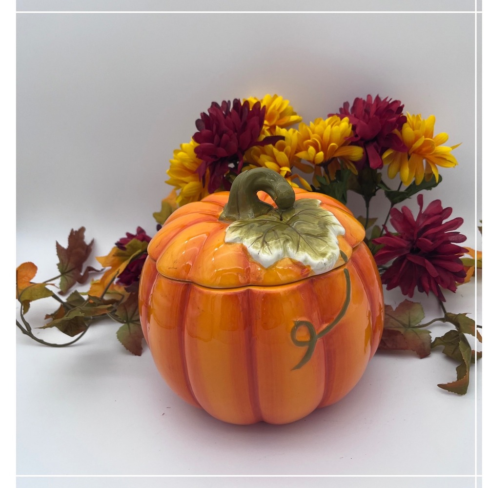 Unbranded Pumpkin Cookie Jar Women OS Orange Good Ceramic Harvest Fall Decor